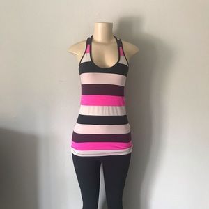 🍋 Lululemon Stripe Racerback Tank Top